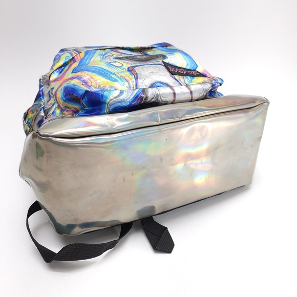 Jansport SUPER FX Oil Swirl Backpack School Bag‎ JS00T64Q Metalic Pack CLEAN!